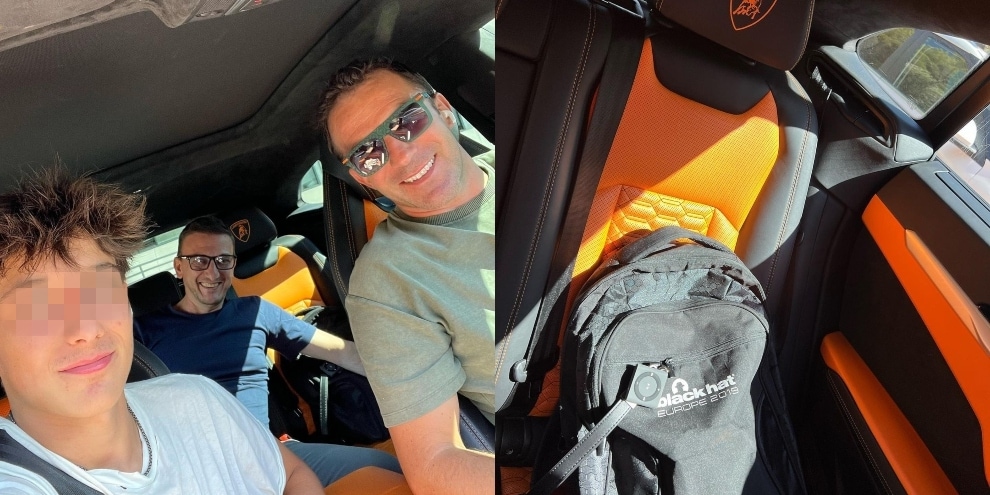 Che ritorno a scuola per Tobias Del Piero: papà Alex lo porta in Lamborghini