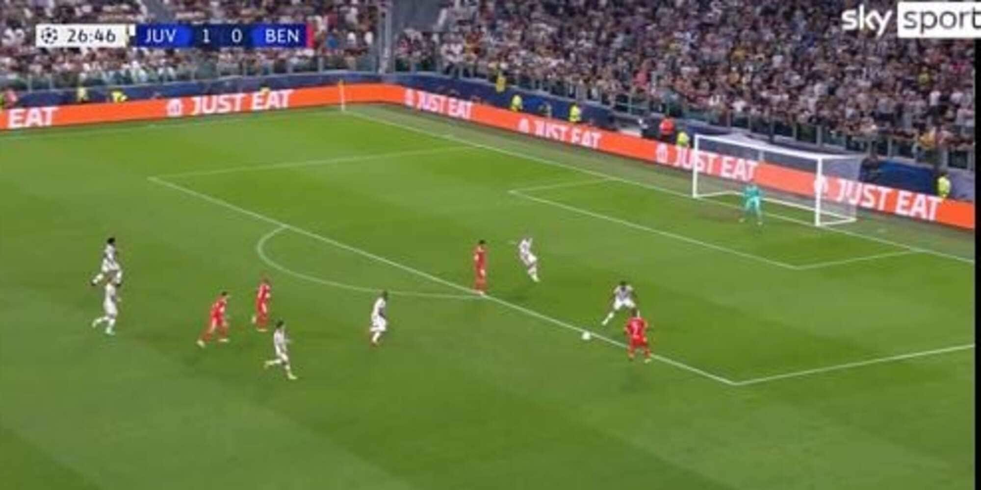 Juve-Benfica, gol e video highlights