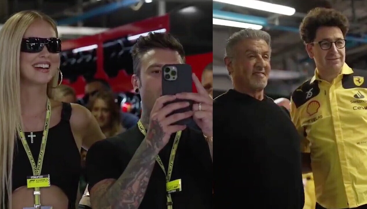 Ferrari, i VIP ai box a Monza, da Stallone a Fedez fino a Mattarella