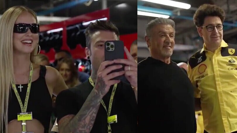 Ferrari, i VIP ai box a Monza, da Stallone a Fedez fino a Mattarella
