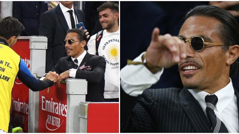 Milan-Napoli, c'è anche Salt Bae sugli spalti di San Siro