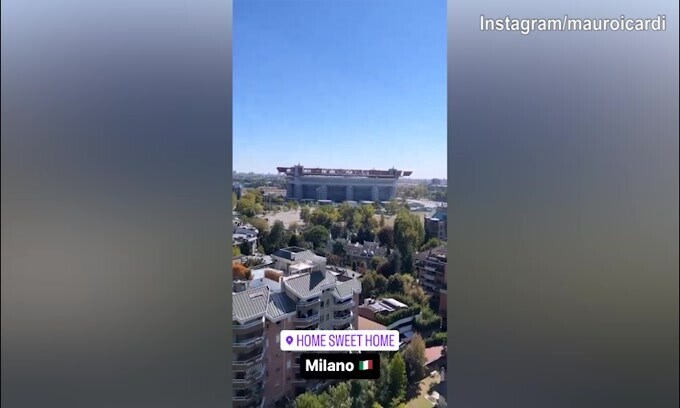 Icardi ed il messaggio con San Siro sullo sfondo: "Home sweet home"