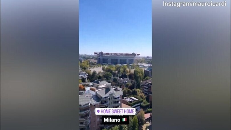 Icardi ed il messaggio con San Siro sullo sfondo: "Home sweet home"