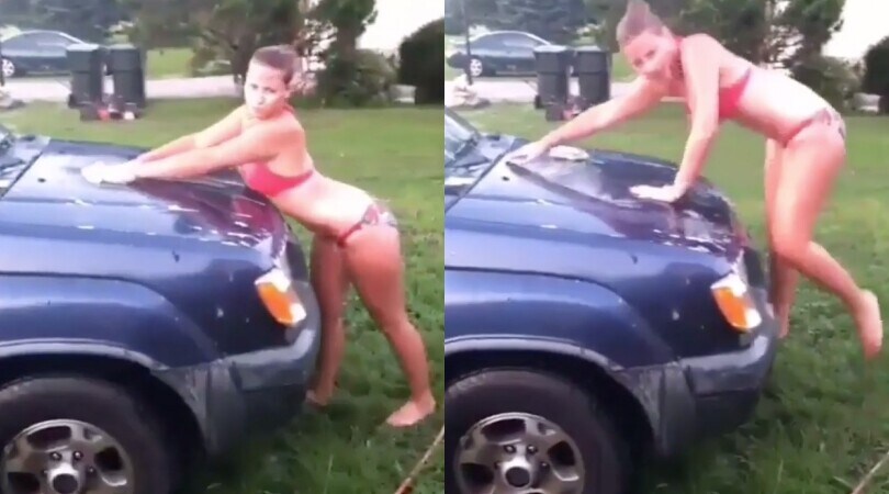 Il sexy lavaggio dell'auto scoppia... come una bolla di sapone!