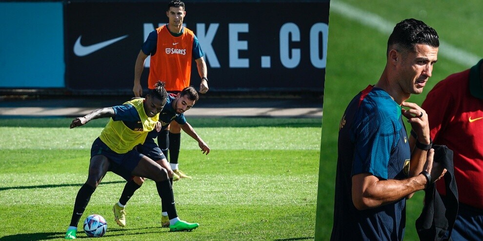 Leao di classe anche col Portogallo. E Ronaldo lo osserva...