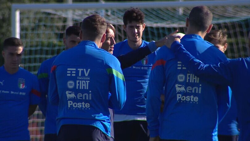 L'allenamento degli Azzurri in vista dell'Inghilterra
