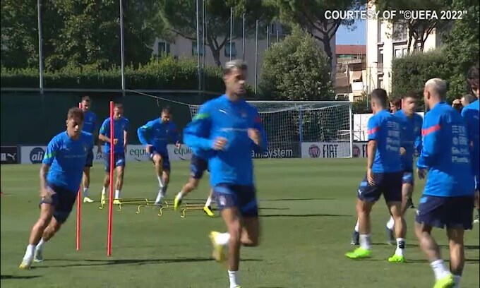 Italia-Inghilterra, ecco l'allenamento della squadra azzurra