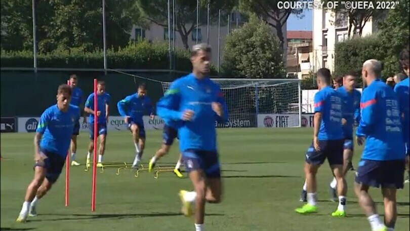 Italia-Inghilterra, ecco l'allenamento della squadra azzurra