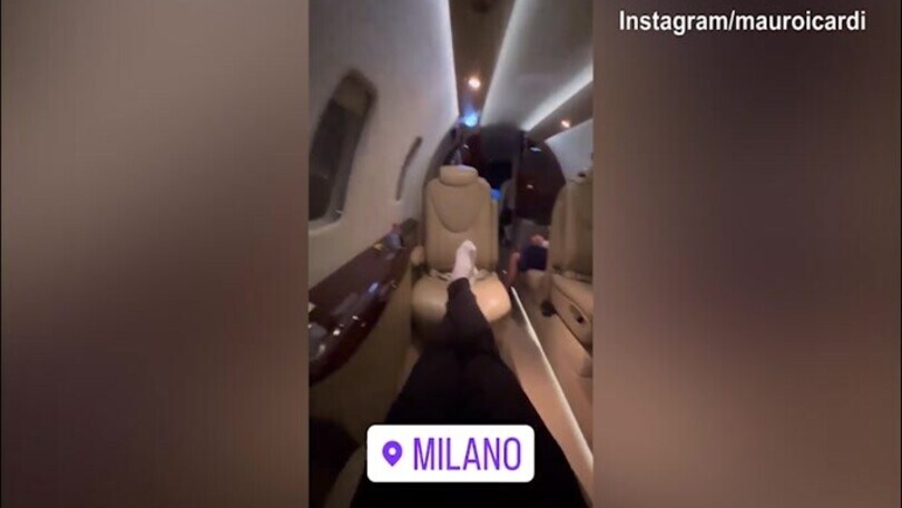 Icardi rientra a Milano, ecco il video diffuso sui social