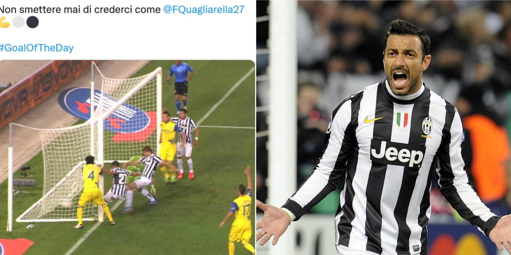Juve, il messaggio social: “Non smettere mai di crederci come Fabio Quagliarella”