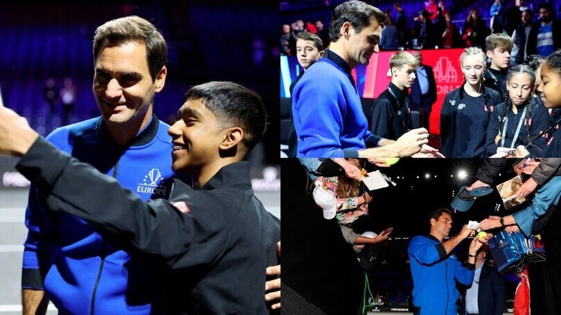 Federer show alla Laver Cup: selfie e autografi con i tifosi