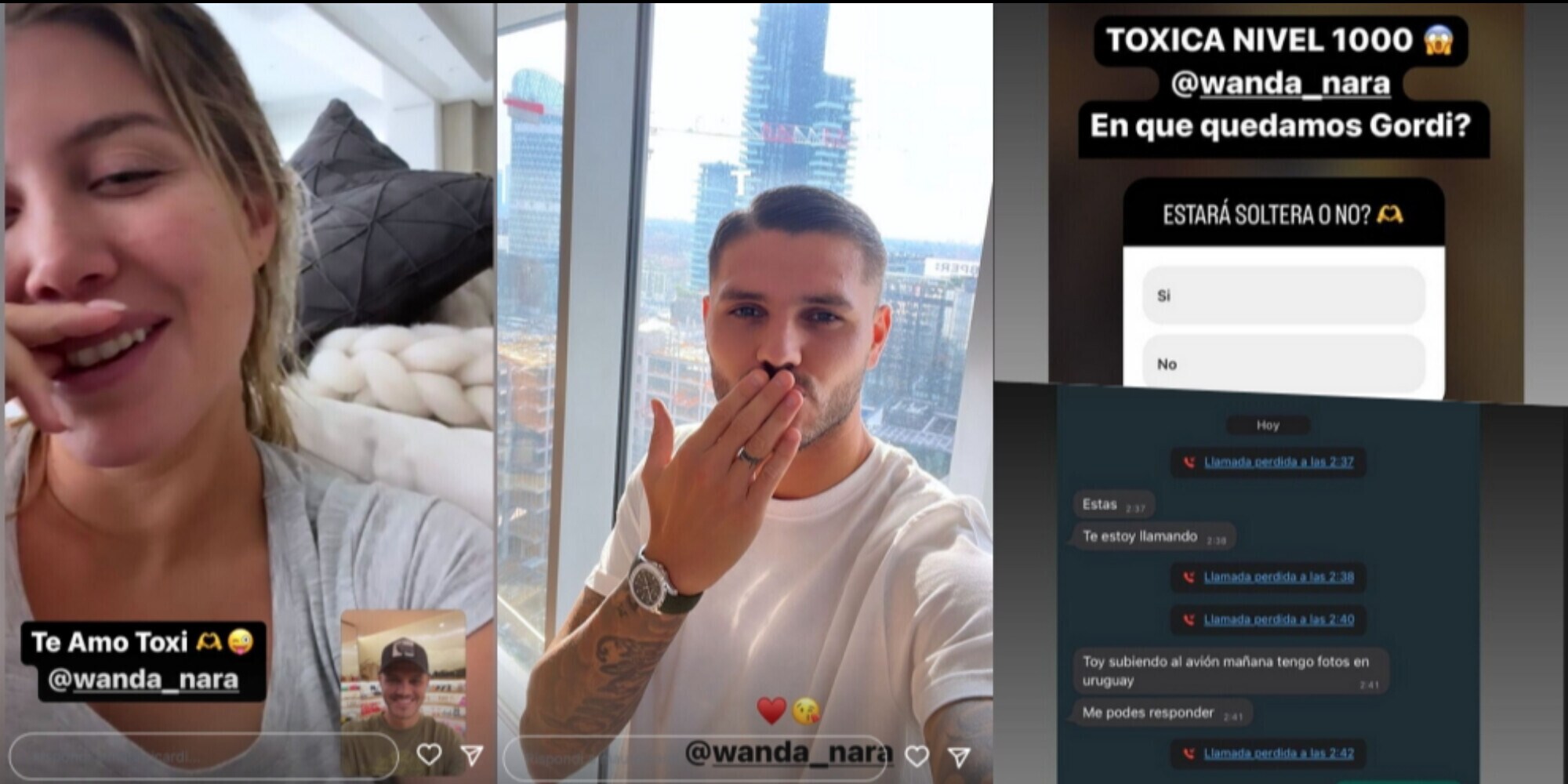 Icardi e Wanda Nara tra baci e litigi: la videochiamata che infiamma i social