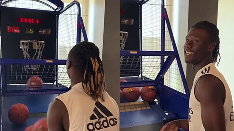 Real Madrid, Camavinga se la cava anche a basket