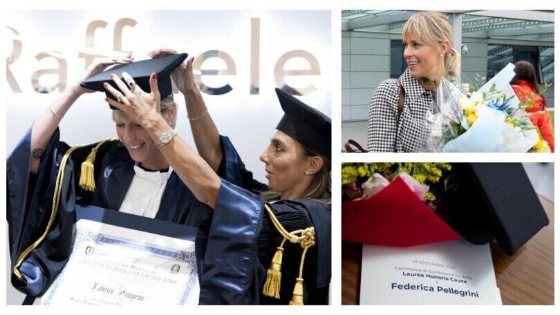 Federica Pellegrini riceve laurea honoris causa: è dottoressa