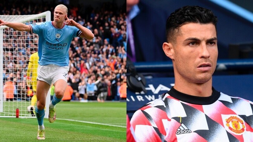 Haaland pazzesco, schianta lo United con Ronaldo in panchina