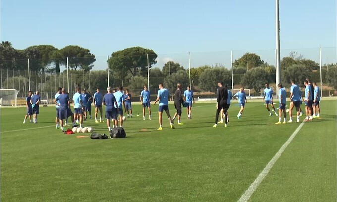 La Lazio si allena in vista dello Sturm