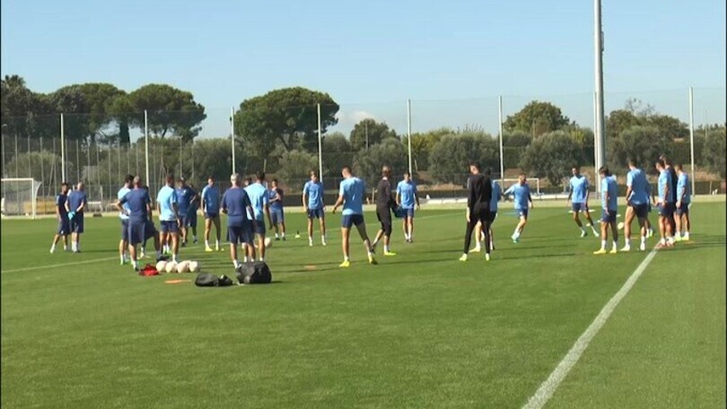 La Lazio si allena in vista dello Sturm