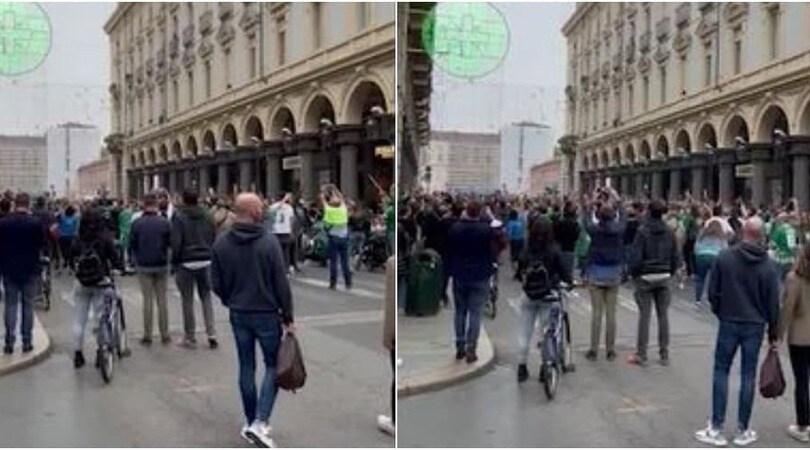 Juve-Haifa, il "rumore" dei tifosi israeliani nel centro di Torino