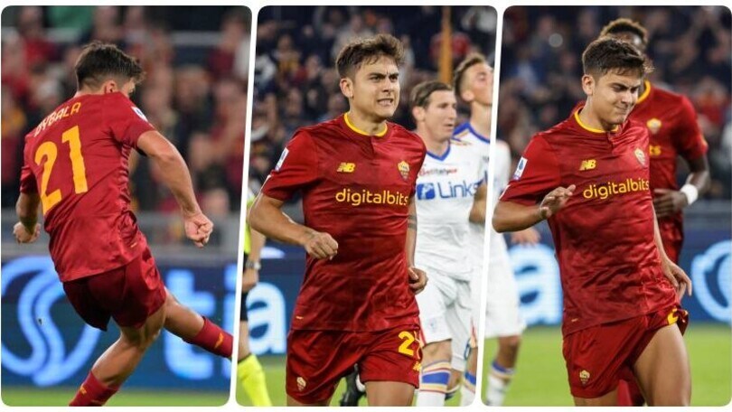 Roma-Lecce: Dybala segna, ma si infortuna ed esce