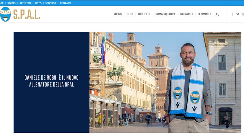 Ufficiale, Spal: De Rossi è il nuovo allenatore