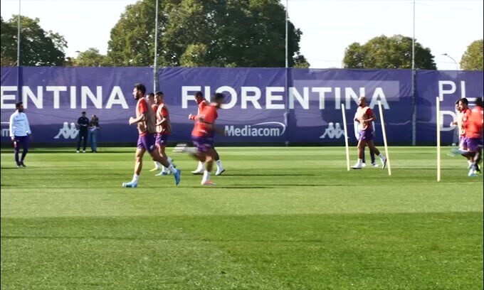 Conference League, l'allenamento della Fiorentina alla vigilia della gara contro gli Hearts