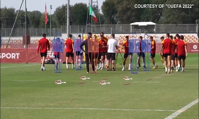 Betis-Roma, giallorossi in campo a Trigoria per la rifinitura