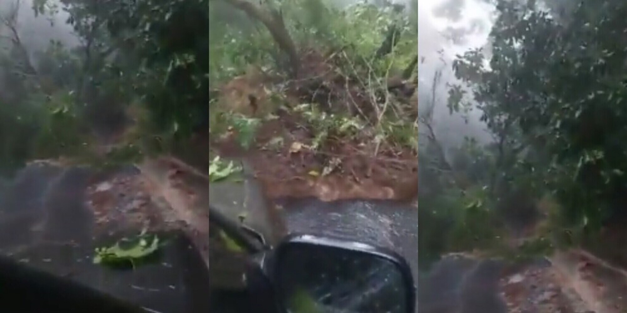 El Salvador, fango rischia di inghiottire le auto: la mossa del guidatore