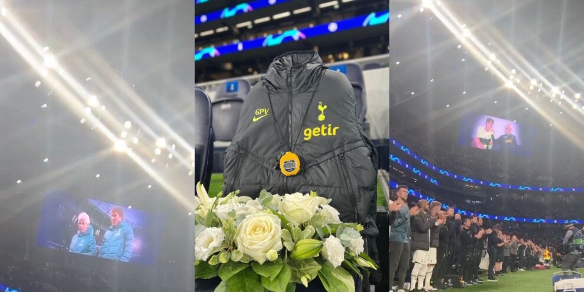 Tottenham, la commozione dello stadio durante il minuto di raccoglimento per Ventrone