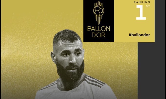 Ufficiale: il Pallone d'Oro 2022 è di Karim Benzema
