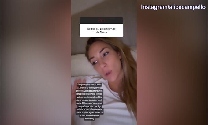 Morata, Alice Campello svela il regalo più bello
