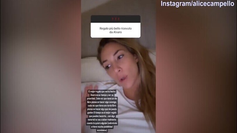 Morata, Alice Campello svela il regalo più bello