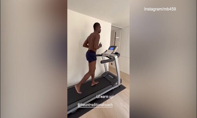 Supermario è scatenato, il video social dell'allenamento