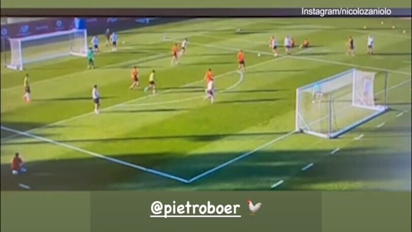 Zaniolo scalda i motori, super gol e sfottò a Boer!