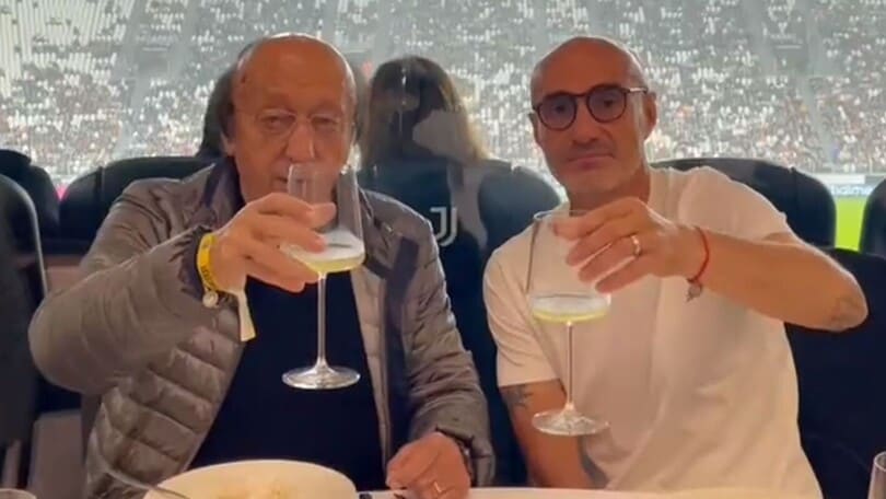 Moggi, brindisi con Montero allo Stadium: è festa Juventus