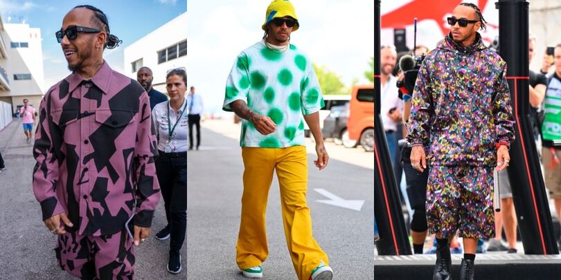 Hamilton, campione di F1 e fashion: tutti i look più strani