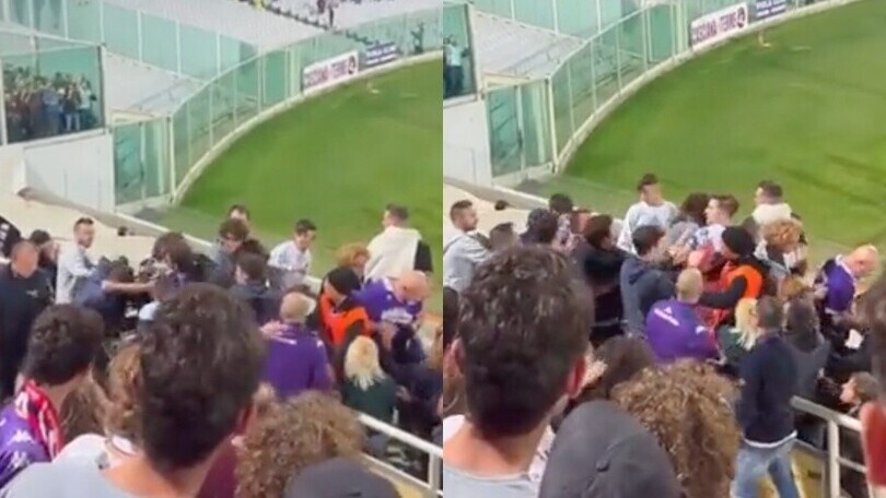 Fiorentina-Inter, il parapiglia sugli spalti a fine partita