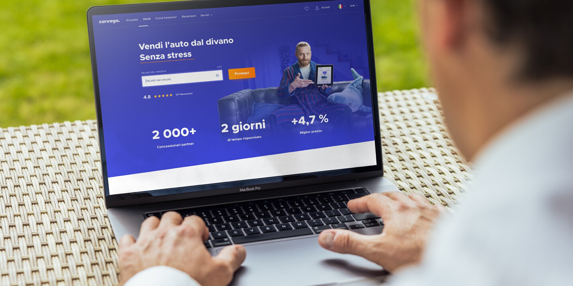 Con Carvago puoi vendere la tua auto all'asta direttamente da casa