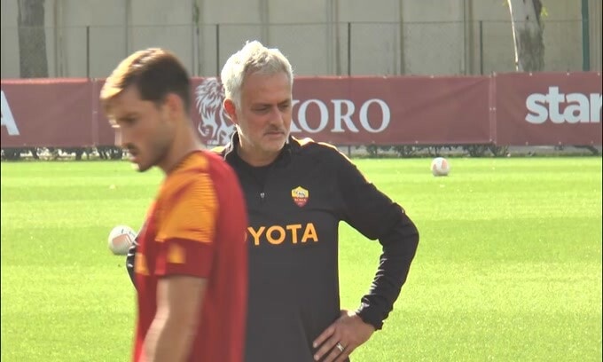 Roma, le immagini della rifinitura a Trigoria