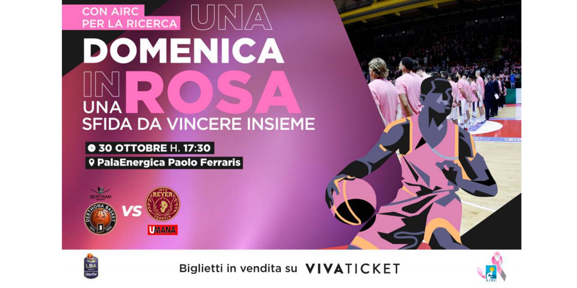 Derthona Basket sostiene la campagna #nastrorosaAIRC
