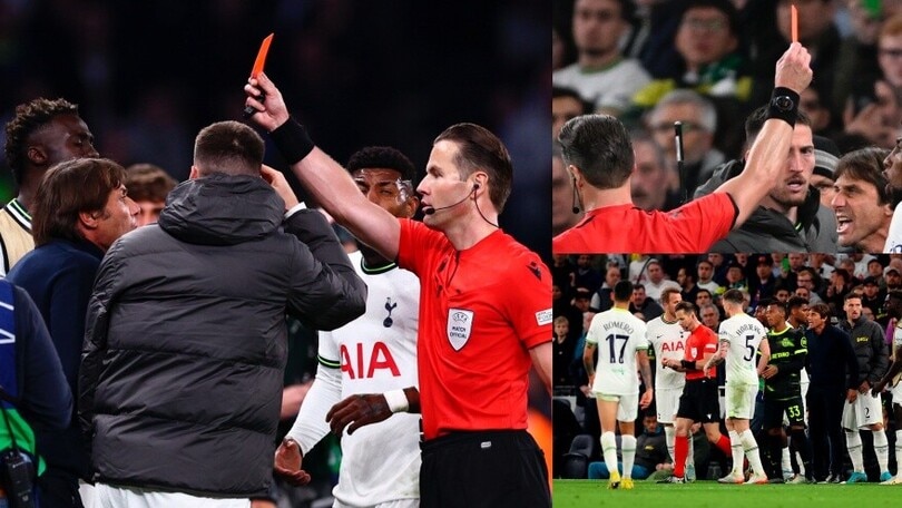 Champions, Furia Conte: espulso per proteste dopo il gol annullato al Tottenham