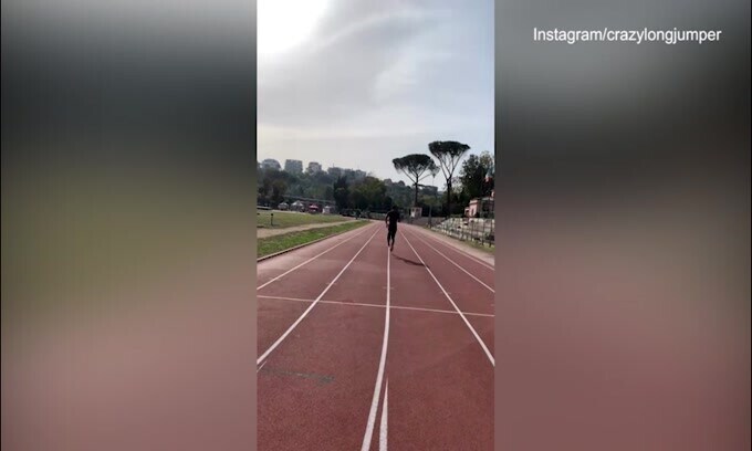 Marcell Jacobs, l'allenamento è trap!