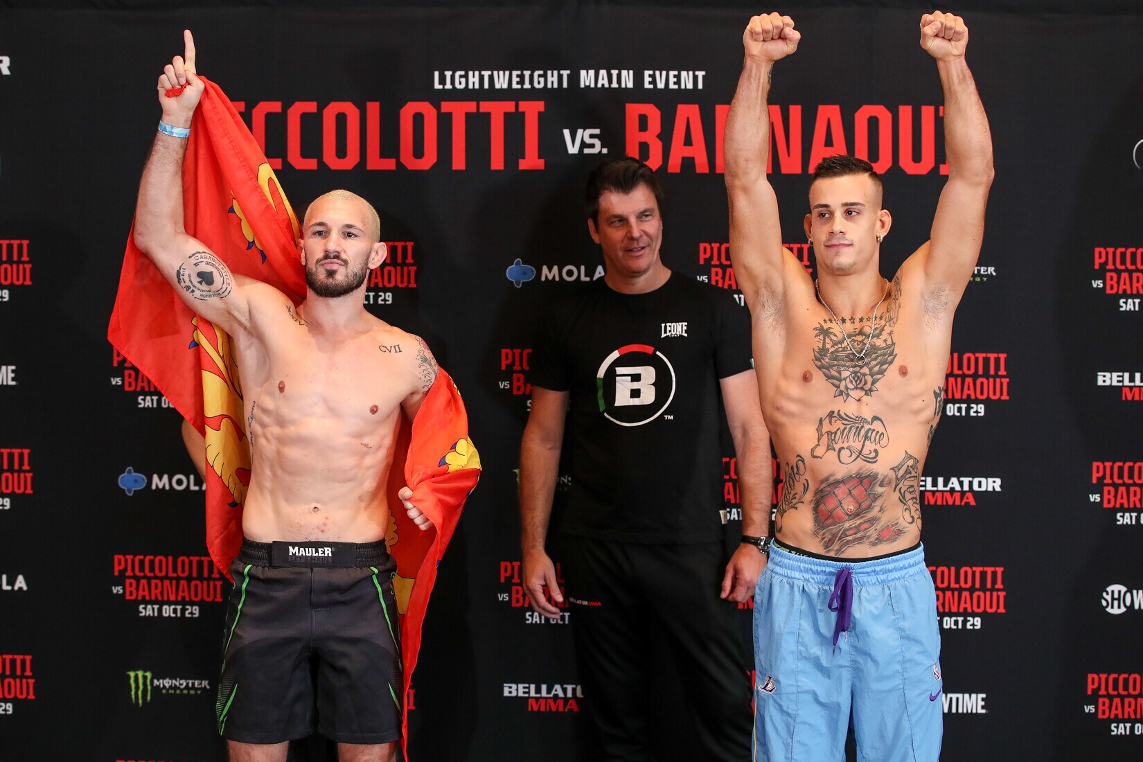 Bellator Milano, la cerimonia del peso