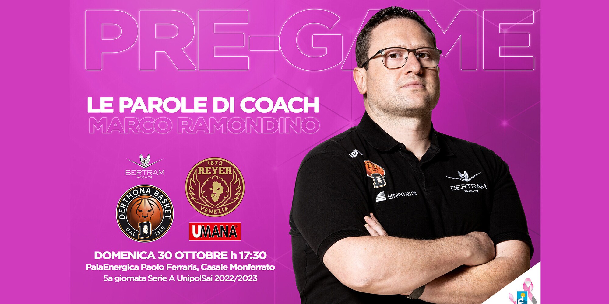 Verso Bertram Derthona-Umana Reyer Venezia: le parole di coach Ramondino