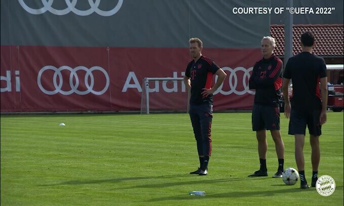 Verso Bayern-Inter: le immagini della rifinitura dei bavaresi