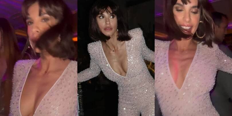 Elisabetta Canalis, una sexy tutina di cristalli per la notte di Halloween