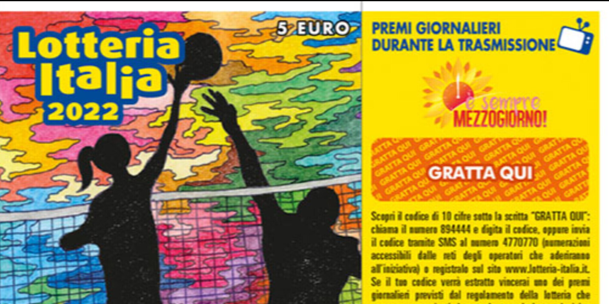 Sui biglietti della Lotteria Italia c'è il volley