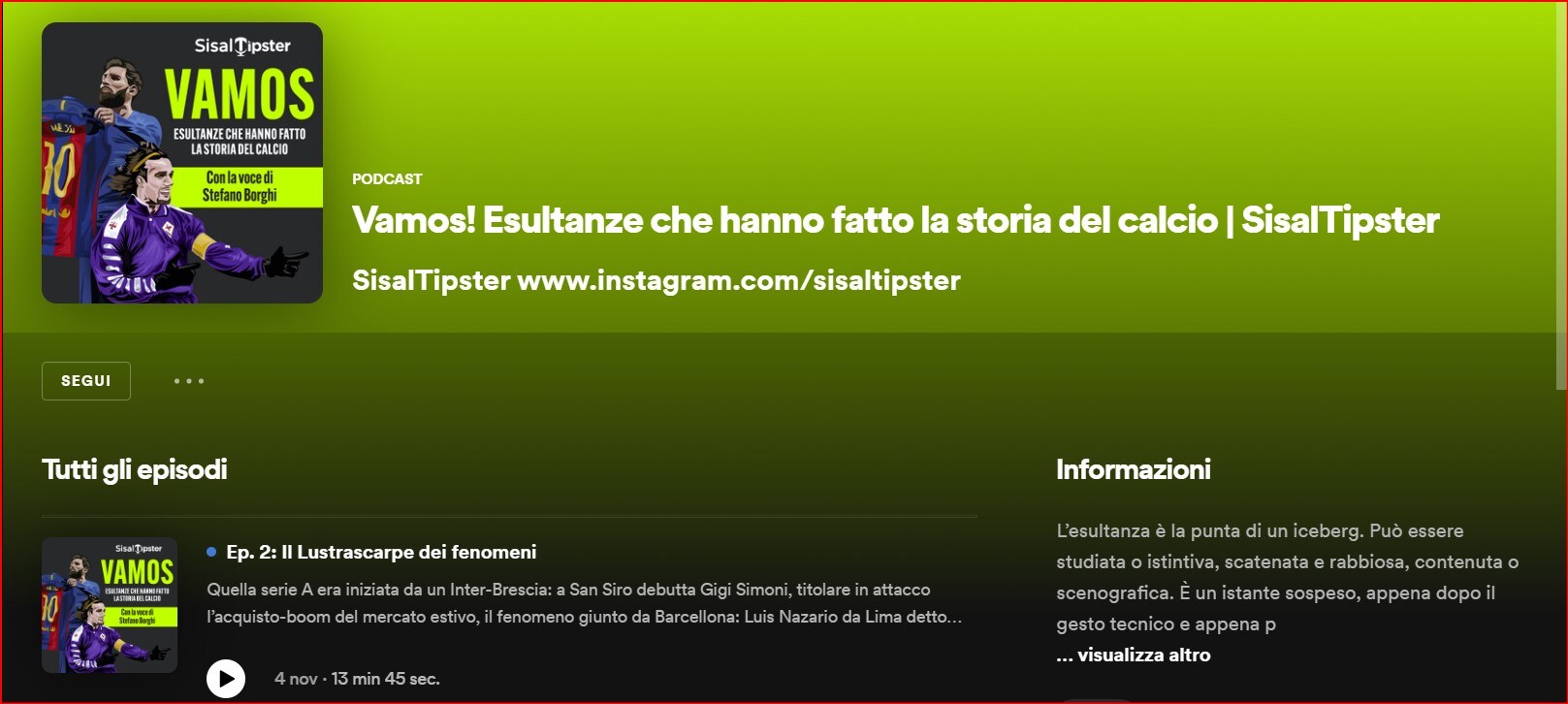 "Vamos! - Esultanze che hanno fatto la storia" è il nuovo podcast prodotto da Hypercast per SisalTipster