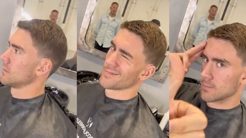 Vlahovic ci dà un taglio e sfoggia un nuovo look