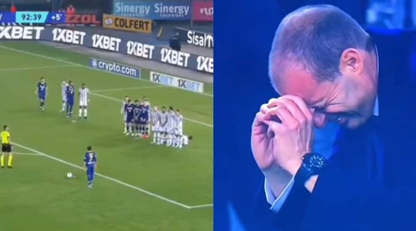 Allegri, mago o santo? La reazione alla punizione di Verdi in Verona-Juventus
