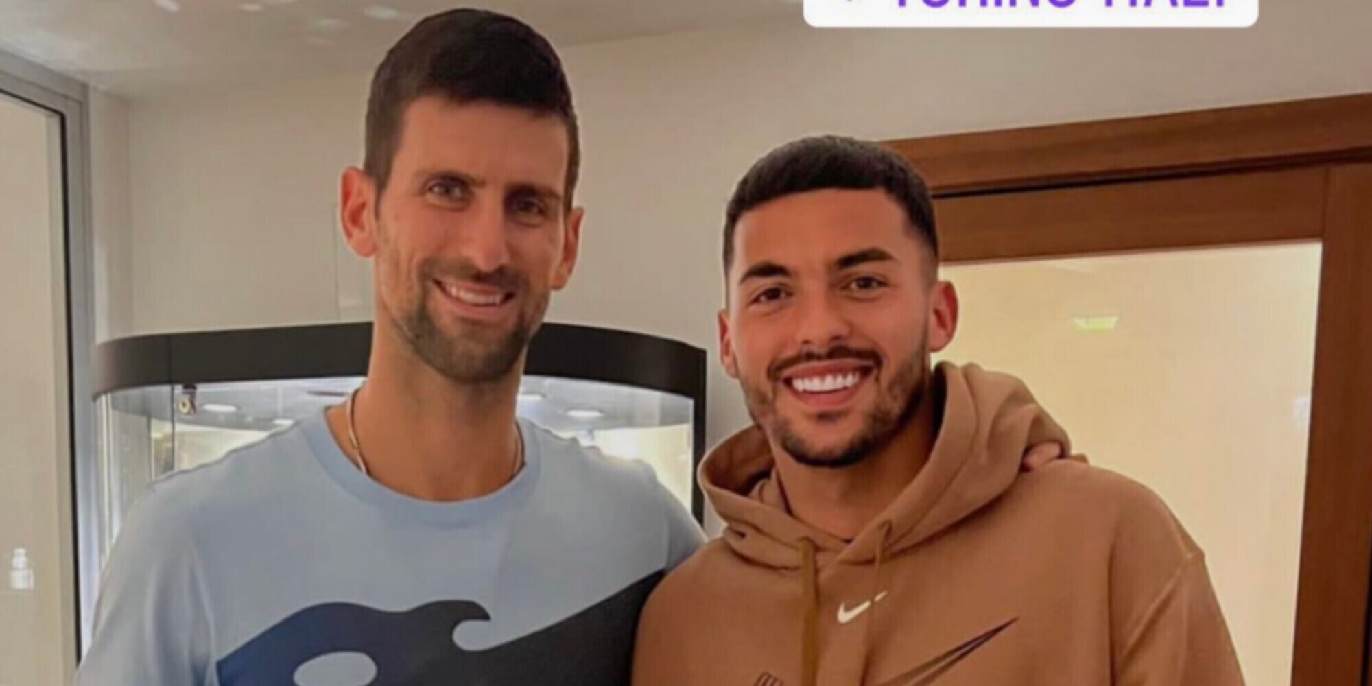 Torino fa il tifo per i serbi: Radonjic festeggia con Djokovic